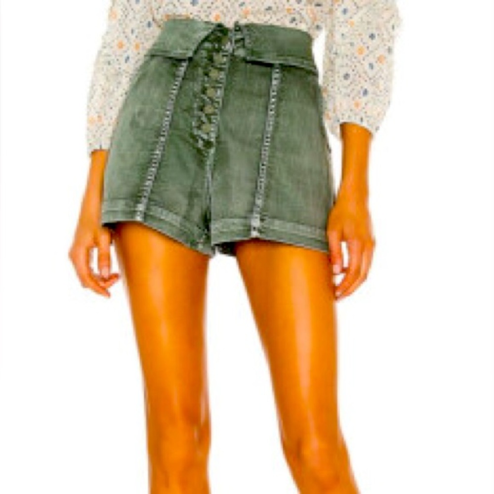 NWT - Ulla Johnson Kaze Army Green Shorts Sz 10